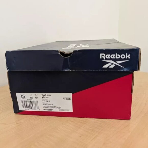 Reebok Womens Club C Extra White Tennis Shoes Size 9.5 FTWWHT/PUGRY3 - Picture 2 of 6